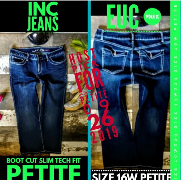 INC International Concepts Denim - INC Jeans Plus Size 16WPx29 Boot Cut EUC